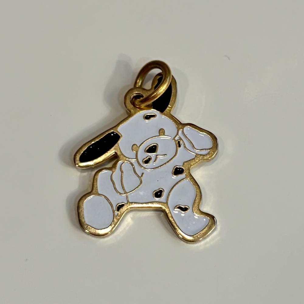 Vintage 90s Beanie Baby TY Dotty The Dalmatian Charm Pendant